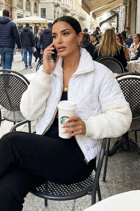 Яке OHLANDA WHITE, Цвят: бял, IVET.BG - Твоят онлайн бутик.