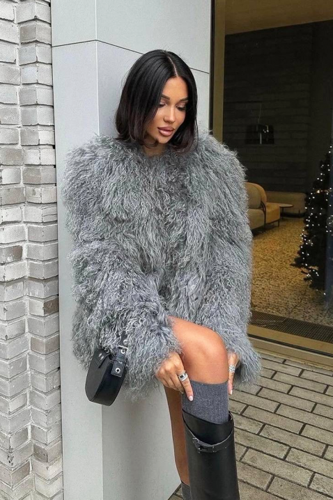 Палто AMOGLINA, Цвят: сив, IVET.BG - Твоят онлайн бутик.