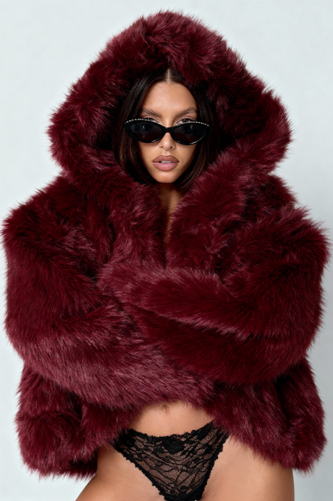 Палто VANYA BORDO, Цвят: бордо, IVET.BG - Твоят онлайн бутик.