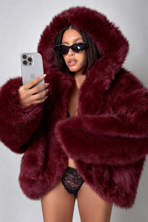 Палто VANYA BORDO, Цвят: бордо, IVET.BG - Твоят онлайн бутик.