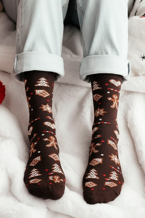 Чорапи VLADERZA BROWN, Цвят: кафяв, IVET.BG - Твоят онлайн бутик.