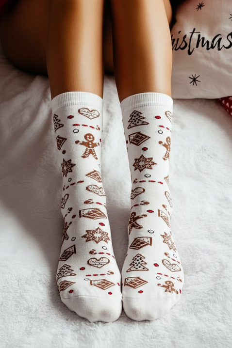 Чорапи VLADERZA WHITE, Цвят: бял, IVET.BG - Твоят онлайн бутик.