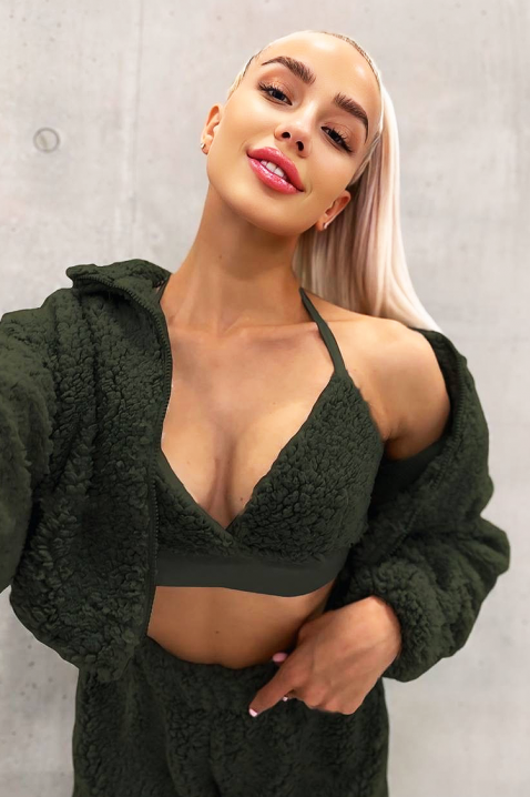 Комплект PULVENDA KHAKI, Цвят: каки, IVET.BG - Твоят онлайн бутик.