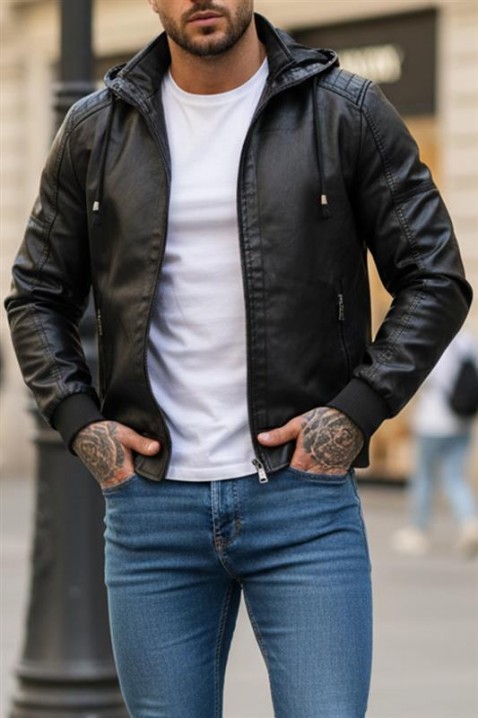 Мъжко яке JUSTIZ, Цвят: черен, IVET.BG - Твоят онлайн бутик.