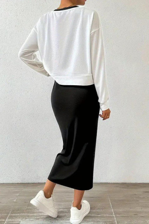 Комплект NALTINTA, Цвят: черно и бяло, IVET.BG - Твоят онлайн бутик.