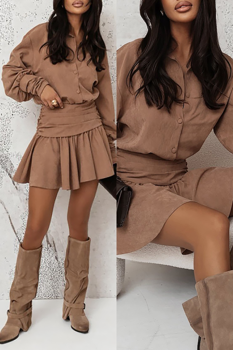 Рокля BELETINA BROWN, Цвят: кафяв, IVET.BG - Твоят онлайн бутик.