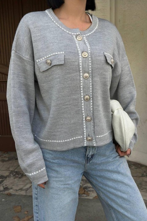 Жилетка ODESANA GREY, Цвят: сив, IVET.BG - Твоят онлайн бутик.