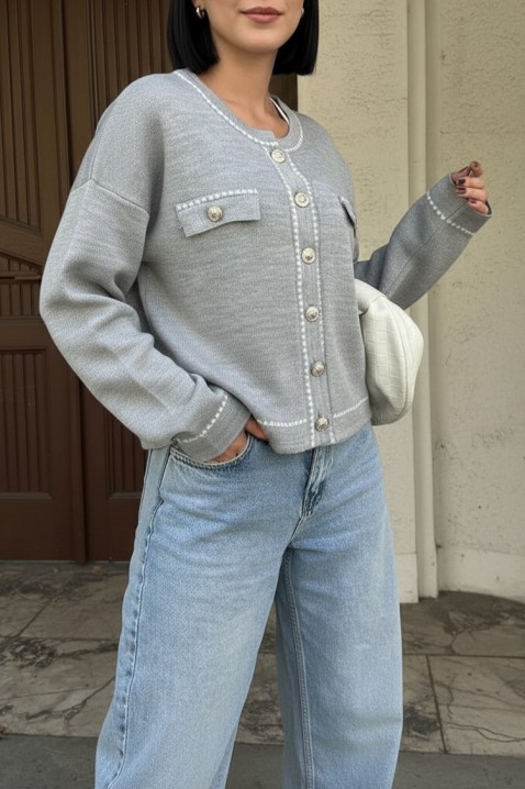 Жилетка ODESANA GREY, Цвят: сив, IVET.BG - Твоят онлайн бутик.