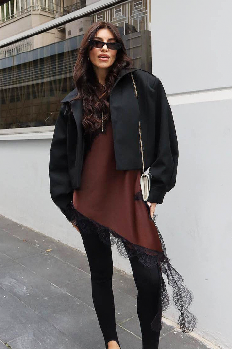 Туника ZALFERSA BROWN, Цвят: кафяв, IVET.BG - Твоят онлайн бутик.