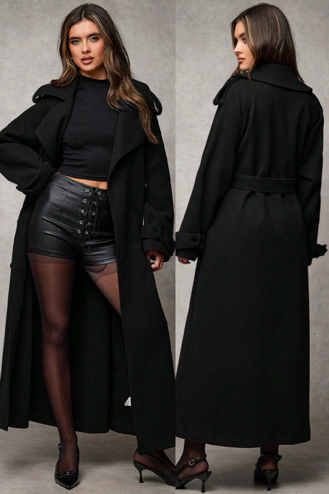 Палто PREMIELA BLACK, Цвят: черен, IVET.BG - Твоят онлайн бутик.