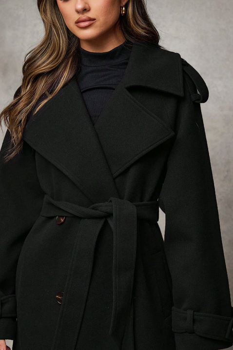 Палто PREMIELA BLACK, Цвят: черен, IVET.BG - Твоят онлайн бутик.