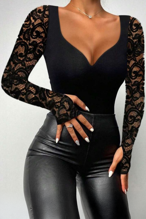 Дамска блуза HREVELDA BLACK, Цвят: черен, IVET.BG - Твоят онлайн бутик.