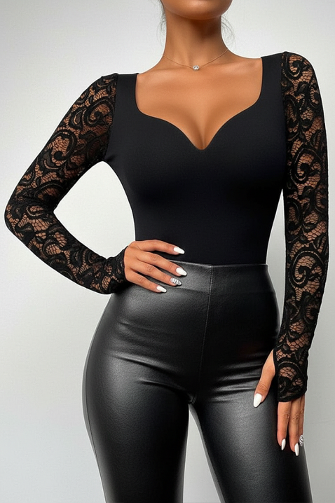 Дамска блуза HREVELDA BLACK, Цвят: черен, IVET.BG - Твоят онлайн бутик.