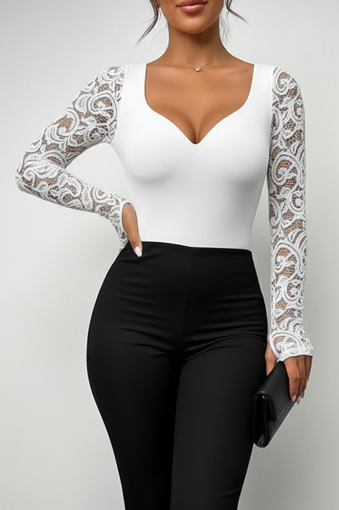 Дамска блуза HREVELDA WHITE, Цвят: бял, IVET.BG - Твоят онлайн бутик.