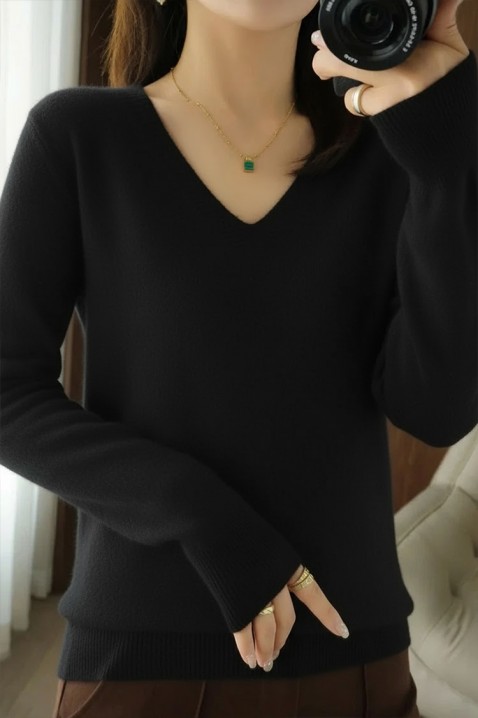 Пуловер ABEROLSA BLACK, Цвят: черен, IVET.BG - Твоят онлайн бутик.