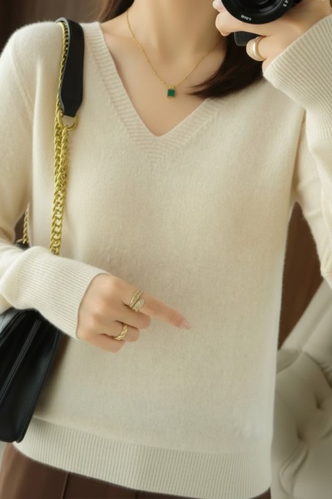 Пуловер ABEROLSA BEIGE, Цвят: беж, IVET.BG - Твоят онлайн бутик.