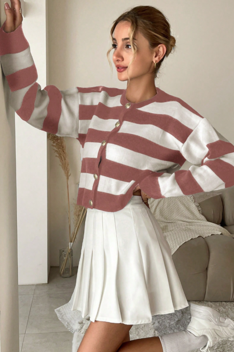 Жилетка AMORNEZA PUDRA, Цвят: пудра, IVET.BG - Твоят онлайн бутик.