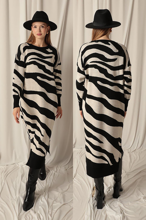 Рокля ZEBRINDA BLACK, Цвят: черен, IVET.BG - Твоят онлайн бутик.