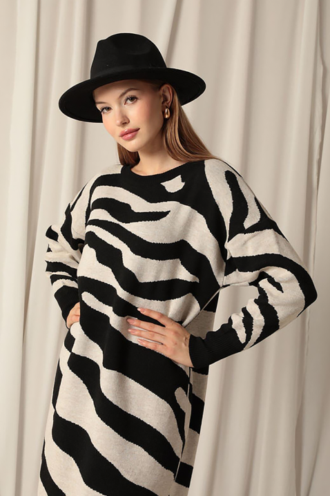 Рокля ZEBRINDA BLACK, Цвят: черен, IVET.BG - Твоят онлайн бутик.