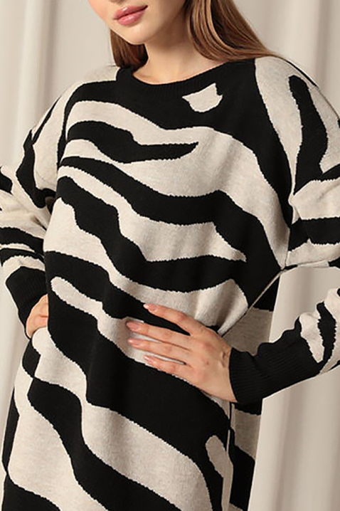 Рокля ZEBRINDA BLACK, Цвят: черен, IVET.BG - Твоят онлайн бутик.