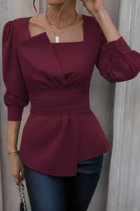 Дамска блуза RAZBANA BORDO, Цвят: бордо, IVET.BG - Твоят онлайн бутик.