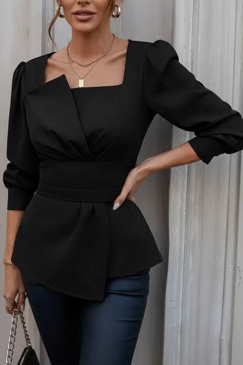 Дамска блуза RAZBANA BLACK, Цвят: черен, IVET.BG - Твоят онлайн бутик.