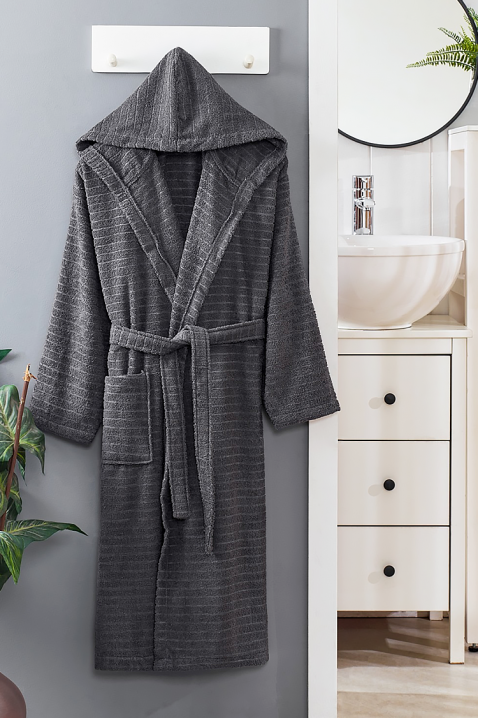 Халат за баня JEROLMA GREY, Цвят: сив, IVET.BG - Твоят онлайн бутик.