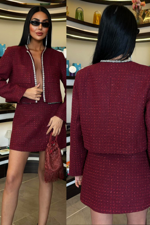 Комплект MARSIANA, Цвят: бордо, IVET.BG - Твоят онлайн бутик.