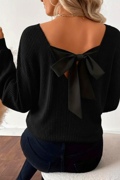 Дамска блуза ERMOLTA BLACK, Цвят: черен, IVET.BG - Твоят онлайн бутик.