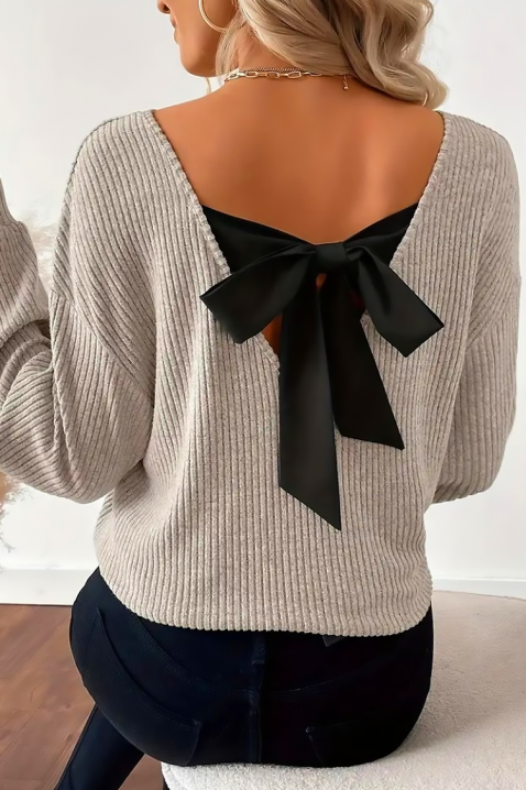 Дамска блуза ERMOLTA BEIGE, Цвят: беж, IVET.BG - Твоят онлайн бутик.