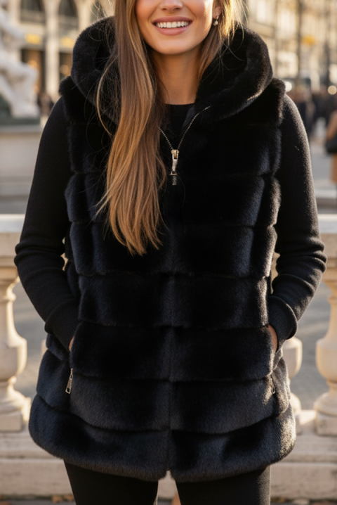 Елек FLURILZA BLACK, Цвят: черен, IVET.BG - Твоят онлайн бутик.