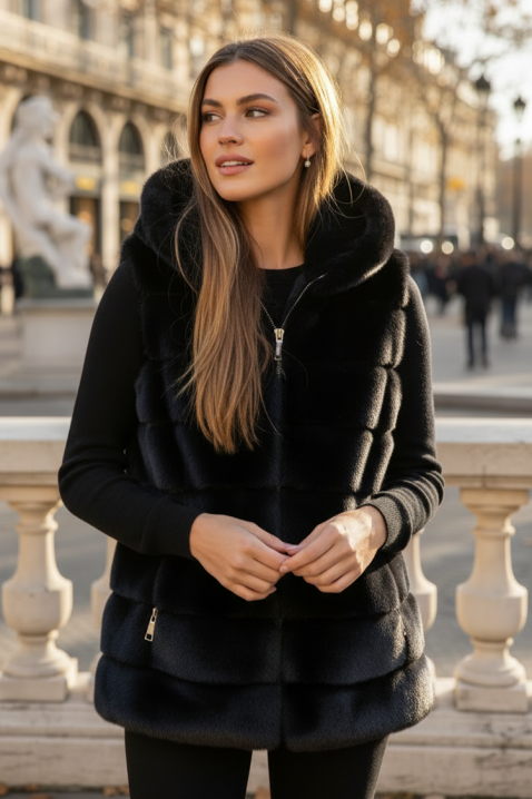 Елек FLURILZA BLACK, Цвят: черен, IVET.BG - Твоят онлайн бутик.