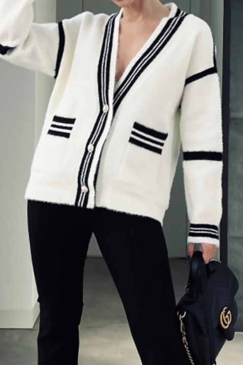 Жилетка VROVELDA, Цвят: бял, IVET.BG - Твоят онлайн бутик.