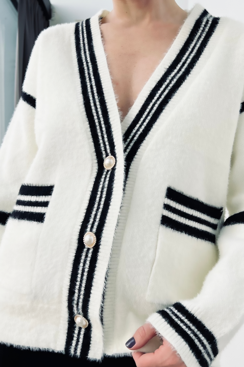 Жилетка VROVELDA, Цвят: бял, IVET.BG - Твоят онлайн бутик.