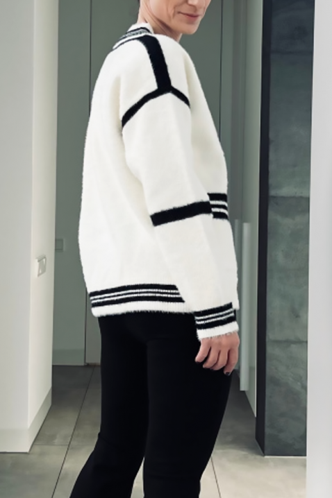 Жилетка VROVELDA, Цвят: бял, IVET.BG - Твоят онлайн бутик.