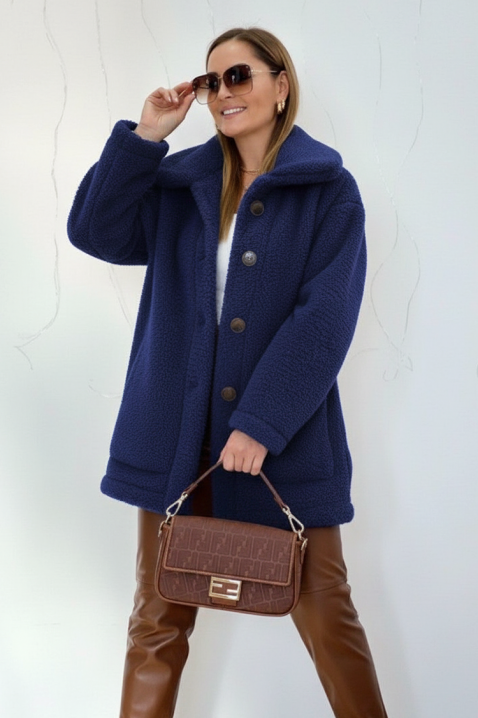 Палто RELEVA NAVY, Цвят: тъмносин, IVET.BG - Твоят онлайн бутик.