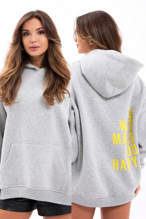 Суичър TRISORDA GREY, Цвят: сив, IVET.BG - Твоят онлайн бутик.