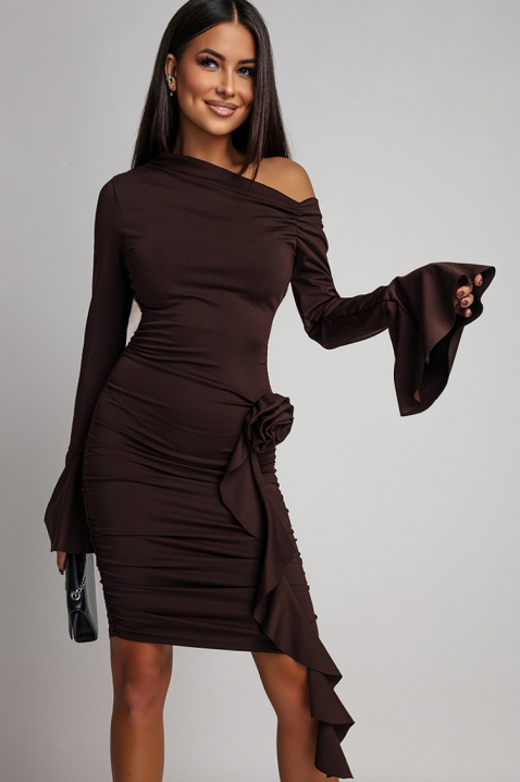 Рокля VERZUNAYA, Цвят: кафяв, IVET.BG - Твоят онлайн бутик.