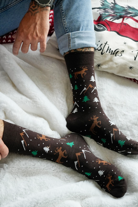 Мъжки чорапи JIRFO, Цвят: кафяв, IVET.BG - Твоят онлайн бутик.