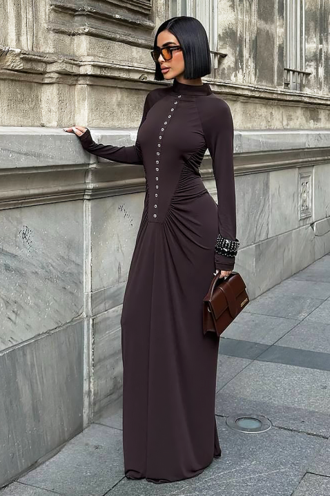 Рокля ARGAMINA BROWN, Цвят: кафяв, IVET.BG - Твоят онлайн бутик.