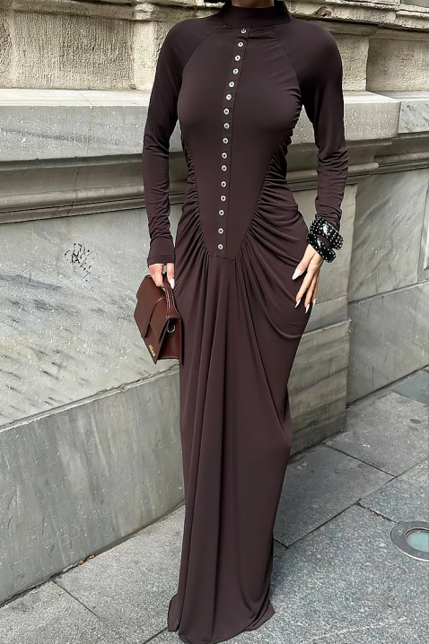 Рокля ARGAMINA BROWN, Цвят: кафяв, IVET.BG - Твоят онлайн бутик.