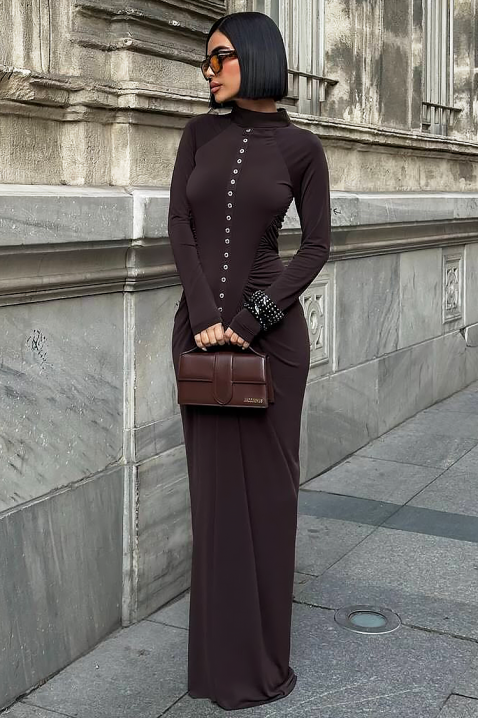 Рокля ARGAMINA BROWN, Цвят: кафяв, IVET.BG - Твоят онлайн бутик.