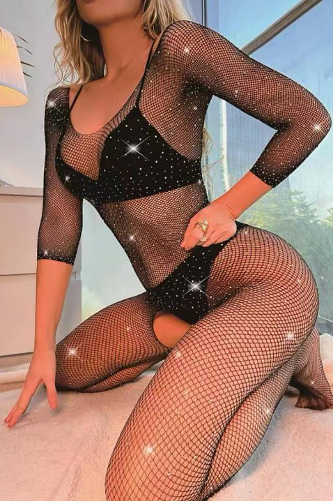 Еротичен гащеризон LOVANZA, Цвят: черен, IVET.BG - Твоят онлайн бутик.