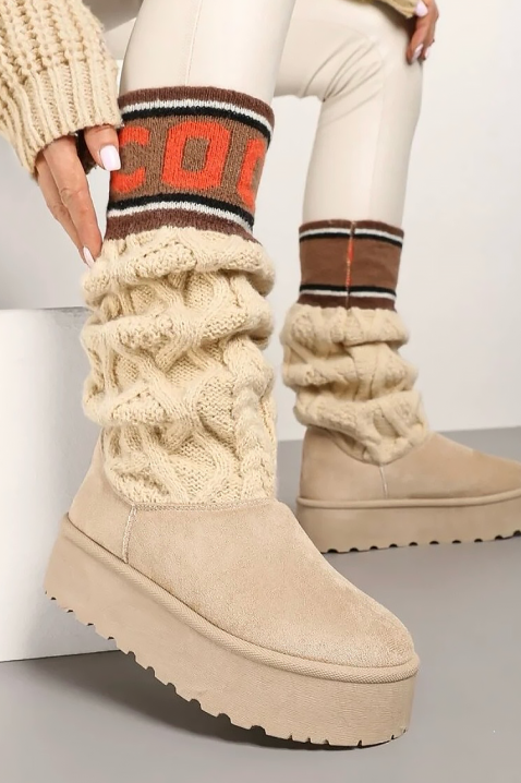 Ботуши KARMENZA ECRU, Цвят: екрю, IVET.BG - Твоят онлайн бутик.