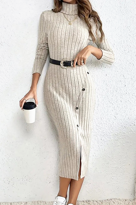 Рокля BRISOLZA BEIGE, Цвят: беж, IVET.BG - Твоят онлайн бутик.