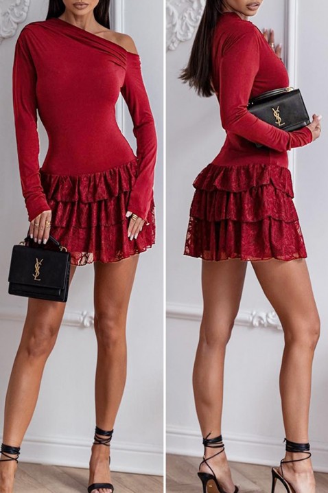 Рокля KARULZA RED, Цвят: червен, IVET.BG - Твоят онлайн бутик.