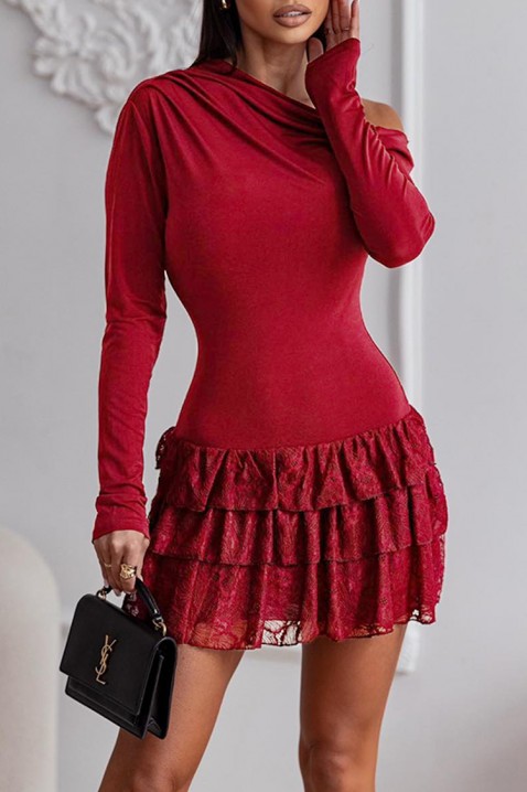 Рокля KARULZA RED, Цвят: червен, IVET.BG - Твоят онлайн бутик.