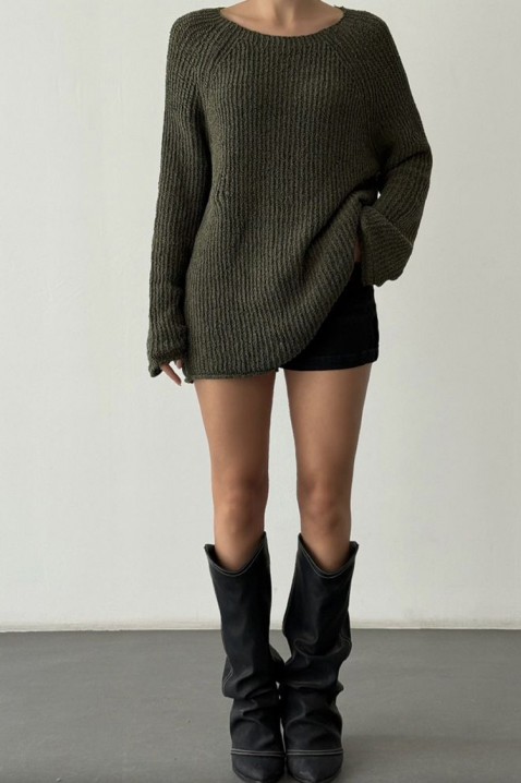 Пуловер ALIZANA KHAKI, Цвят: каки, IVET.BG - Твоят онлайн бутик.