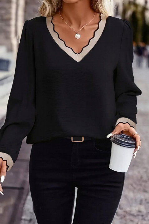 Дамска блуза BIOFEHA BLACK, Цвят: черен, IVET.BG - Твоят онлайн бутик.