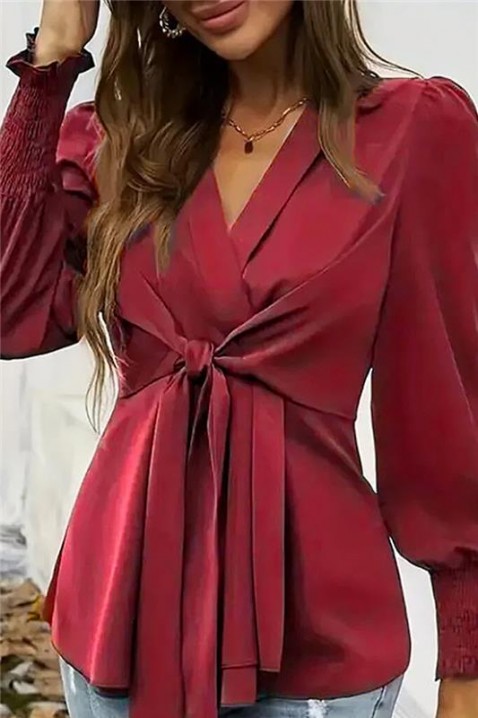 Дамска блуза GIRFOLZA BORDO, Цвят: бордо, IVET.BG - Твоят онлайн бутик.